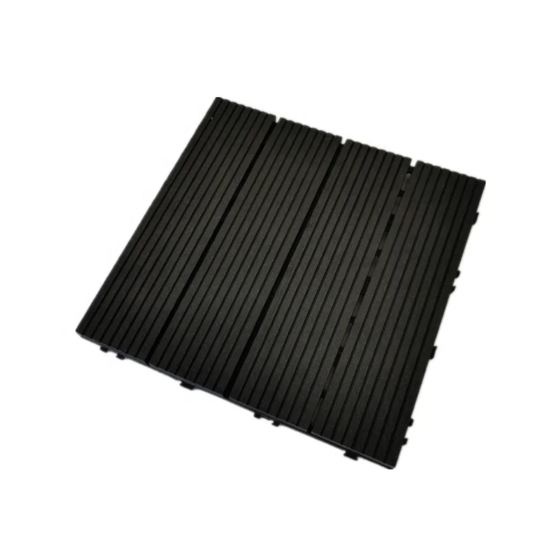 Indoor Outdoor Usage Waterproof Deck Wpc Diy Tile Solid Wood Flooring