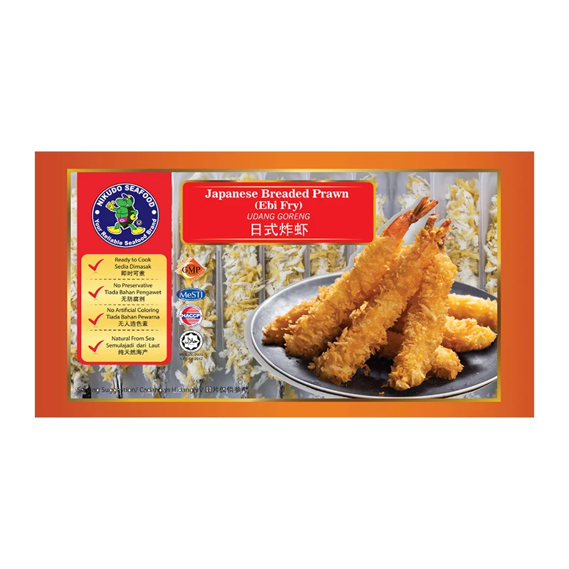Best Selling 200g Nikudo Japanese Breaded Prawn with Crispy Coating and Succulent Prawn Inside