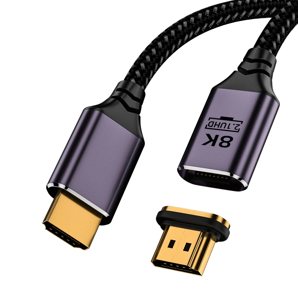 Magnetic HDMI High Speed Gold Plated 3D 8K 4K 60Hz Hdtv Cable Male to Male 1M 2M 3M 5M 10M Ultra Hd 2.1 2.0 HDMI Cable