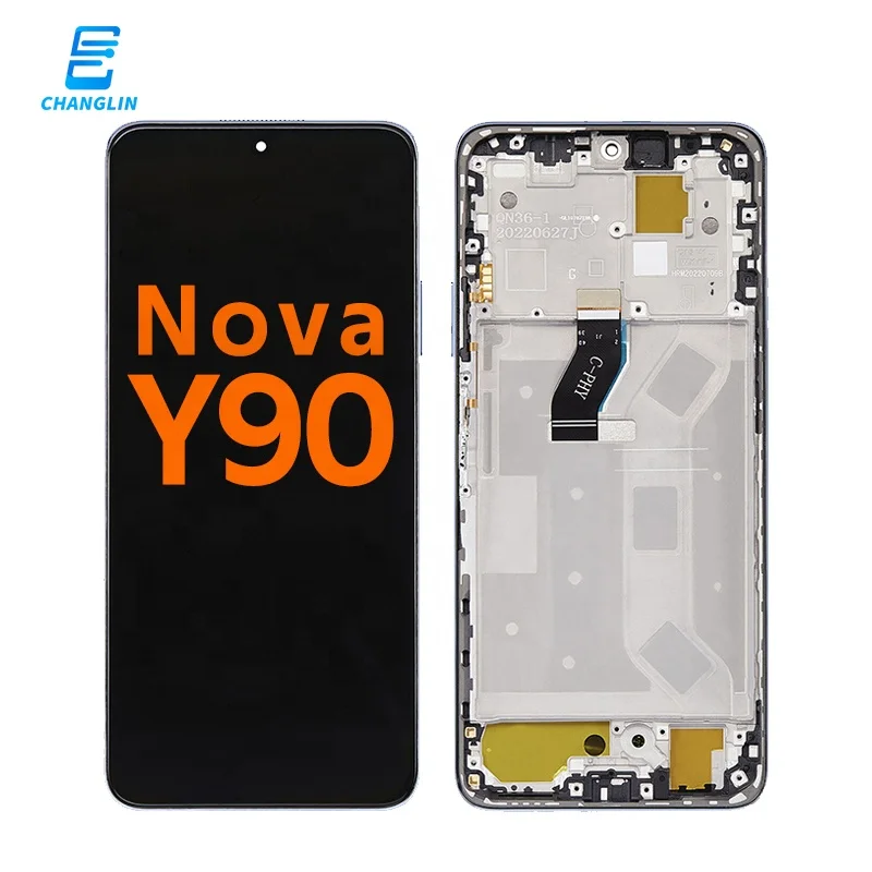 Super amoled lcd for huawei original oled phone glass combo replacement nova y90 pantalla