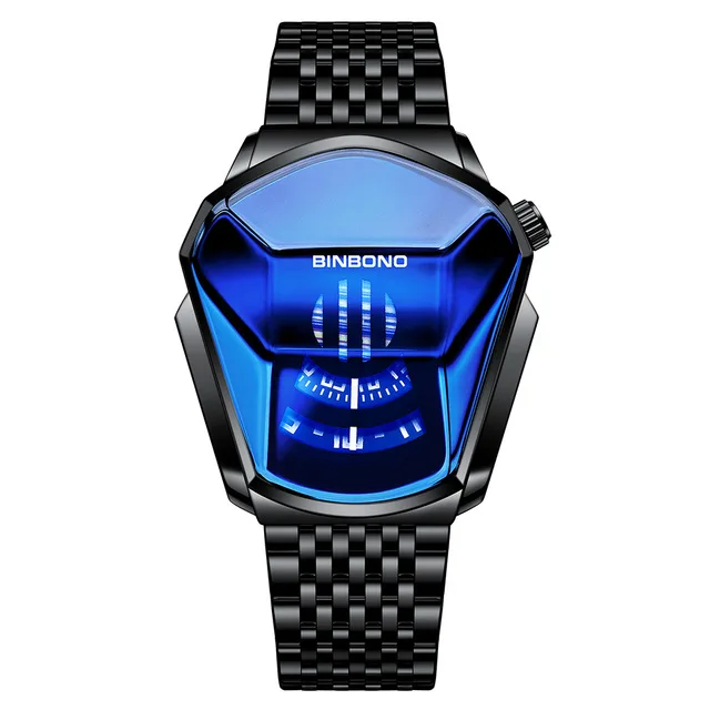 Binbond Фирменные Нержавеющей Стали montres-homm kol saati Роскошные Мужские кварцевые наручные часы для мужчин