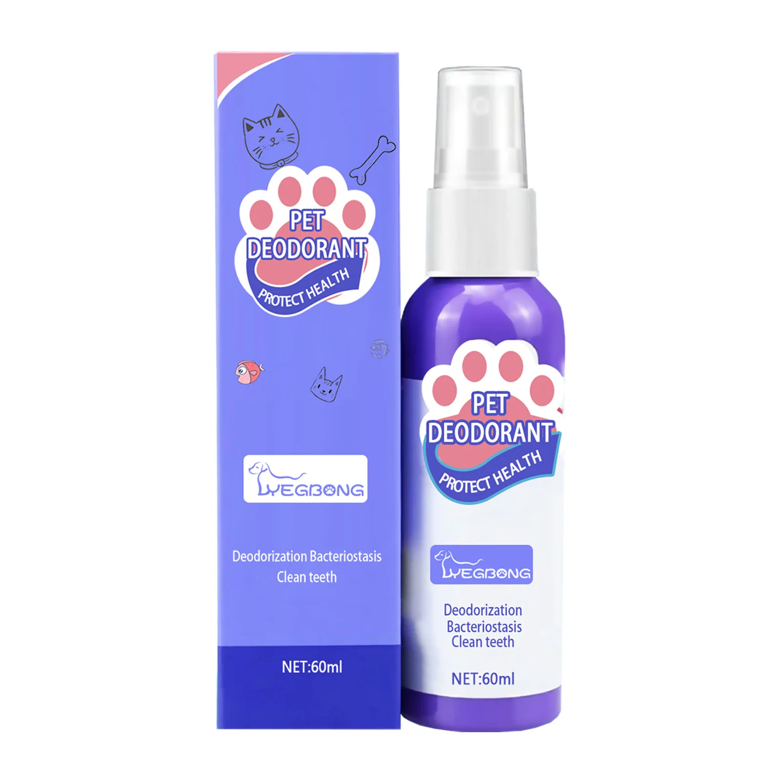 Pet Mouth Cleaning Deodorant Spray Cat Dog Teeth Care Cleaner Cleaning Cat Bad Breath Pet Equipment 60ml