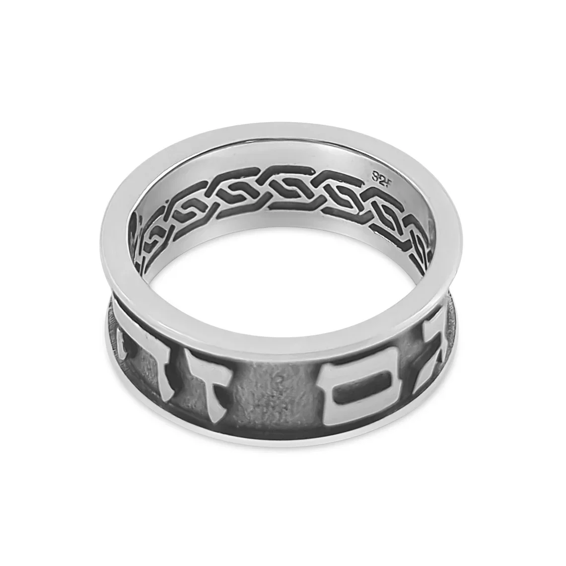 Hebrew Words Ring 316l Stainless Steel Pvd 18k Gold Plated Jewelry Personalized King Solomon Biblical Verse Ring
