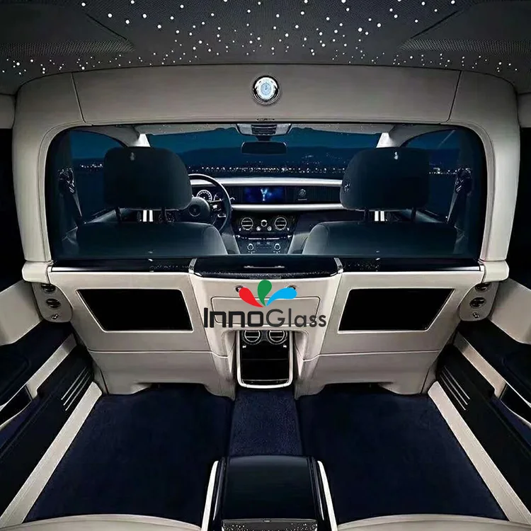 0.12mm Ultra Thin Dimmable Dark Color Self Adhesive Smart pdlc Film Smart Window Tint For Car Black Window Roof