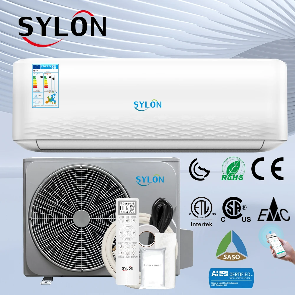 Sylon T3 Work Condition 24000Btu Conditioner Air Mini split 2.5 horse power cool heat air conditioner doule temp ac for home use