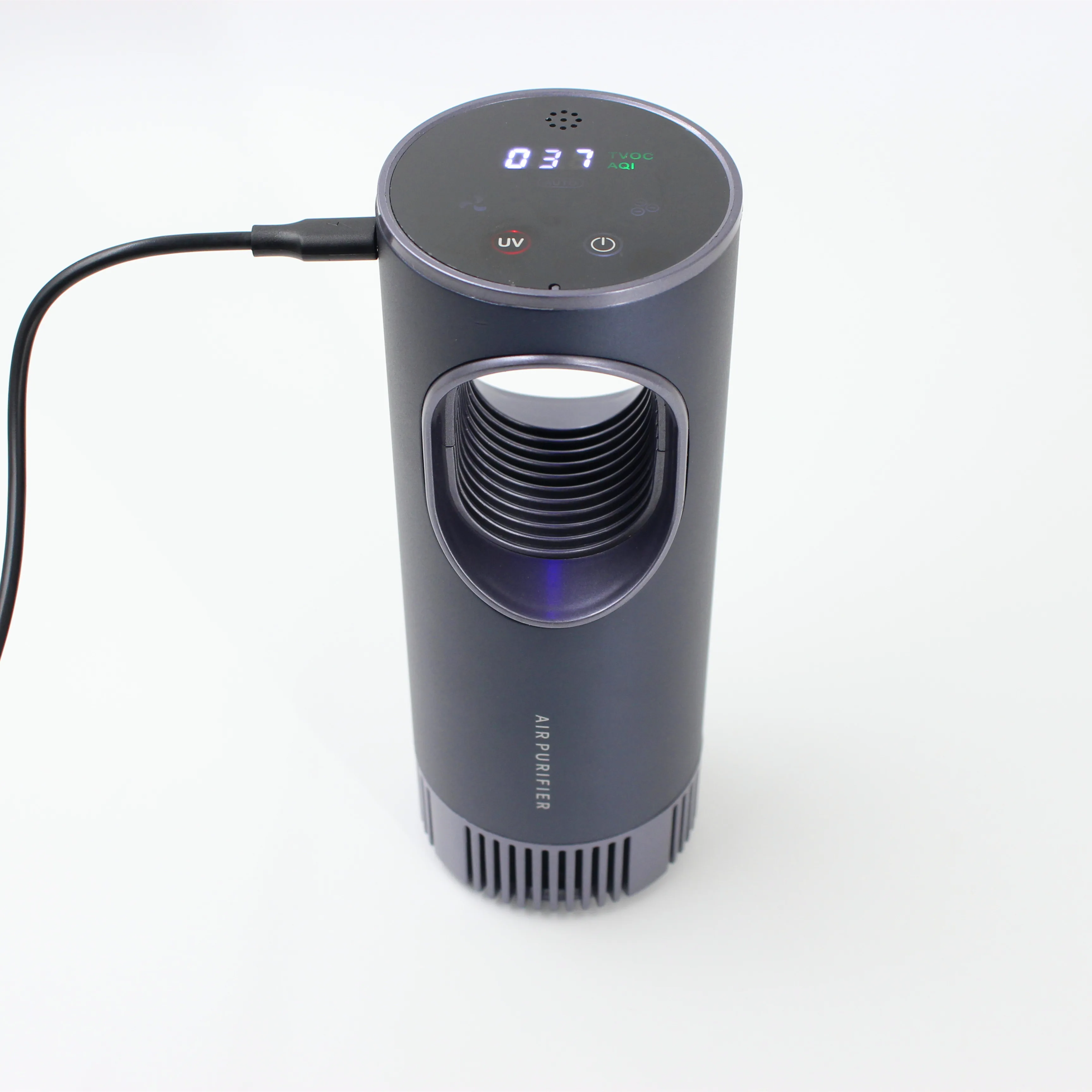 Portable Negative Ion UVC Air Cleaners Car Air Purifier with Monitoring