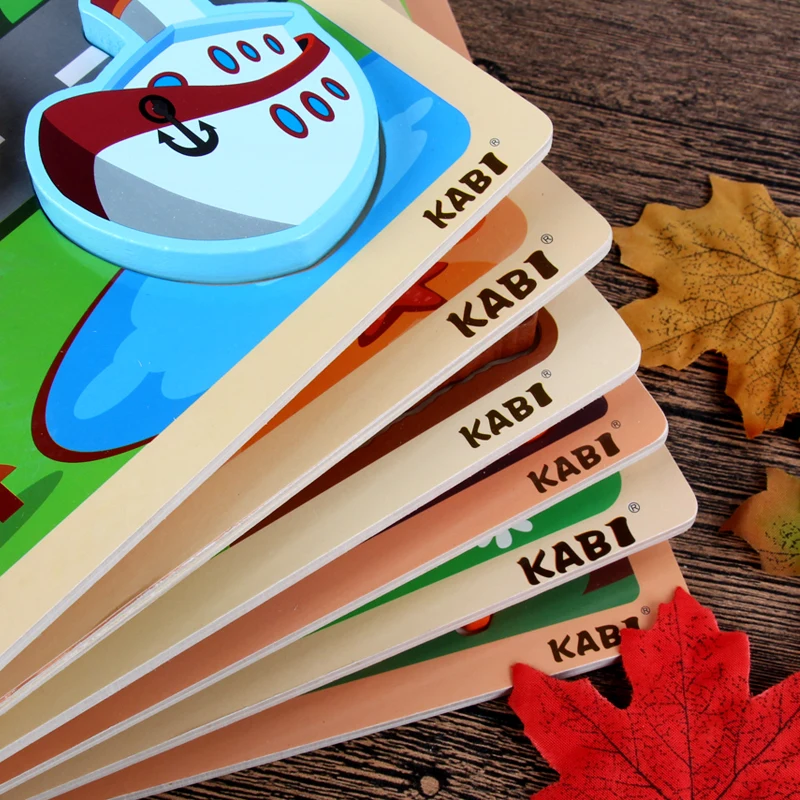 Montessori Animal pairing plate shape wooden puzzle matching educational toy