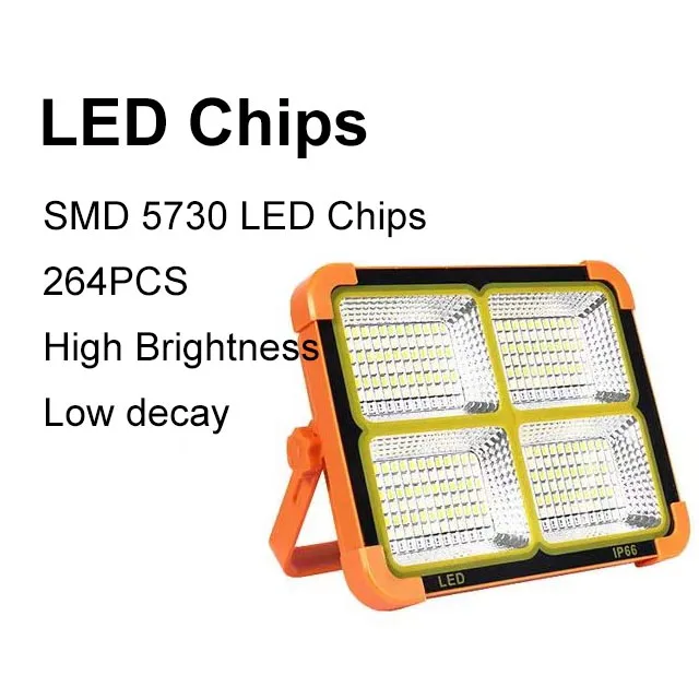 Rechargeable USB Portable Camping Light LED Flood Light Power Bank emergency 200w portable camping led solar flashlight