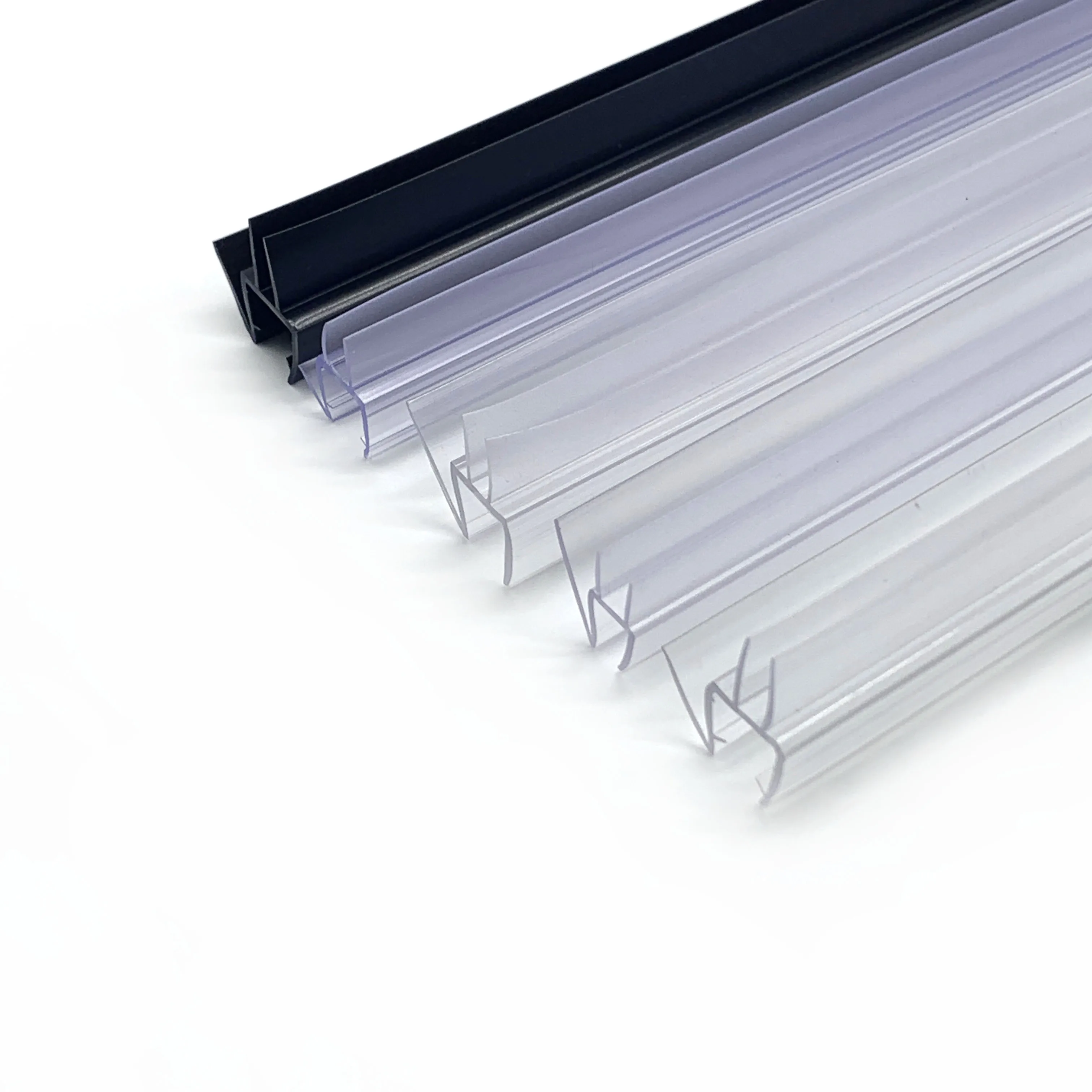 Wholesale Waterproof Clear Plastic Edge Sealing Strip for Shower Glass Door PVC Glass Strip