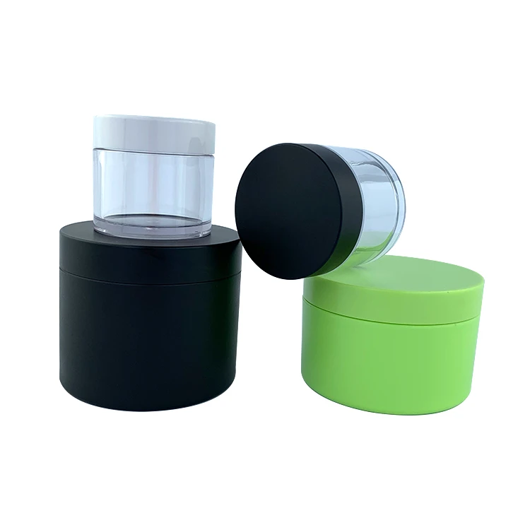 variety capacity size matte black 250g hair conditioner jar hair jar plastic PETG hair cream container