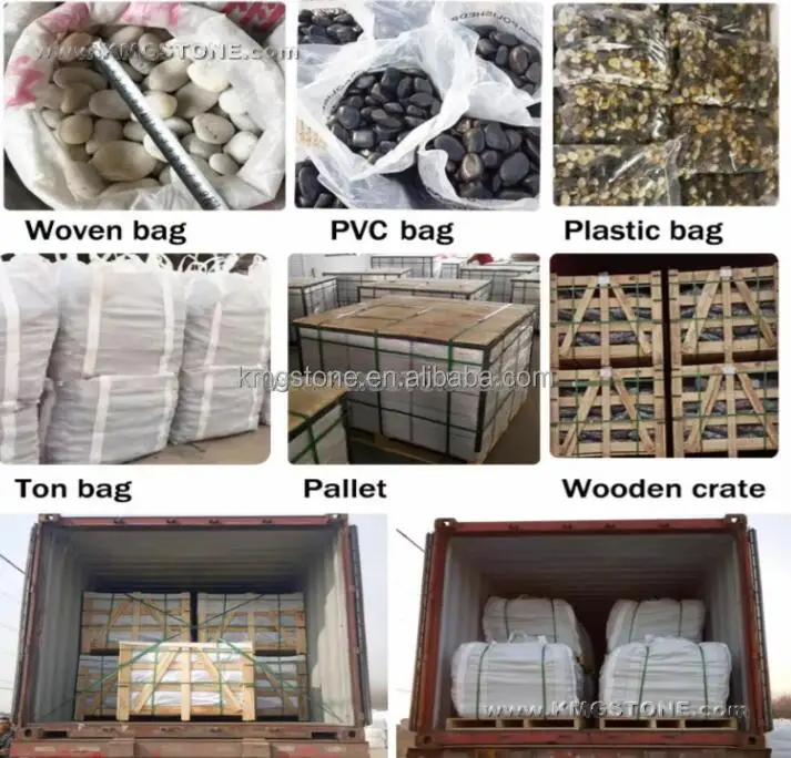 Tumbled White Natural Stone Cobblestone Polished Pebble for Outdoor Garden Rock & River Design Exterior Application