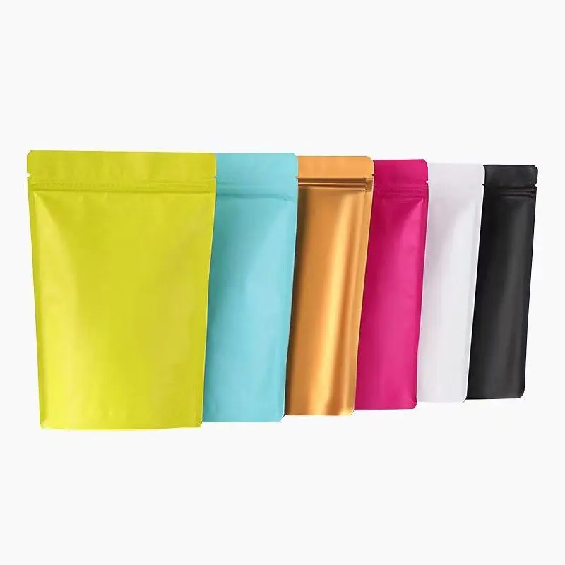 factory custom matte zip lock plastic food bag custom logo packaging food grade stand up pouch Mylar bags
