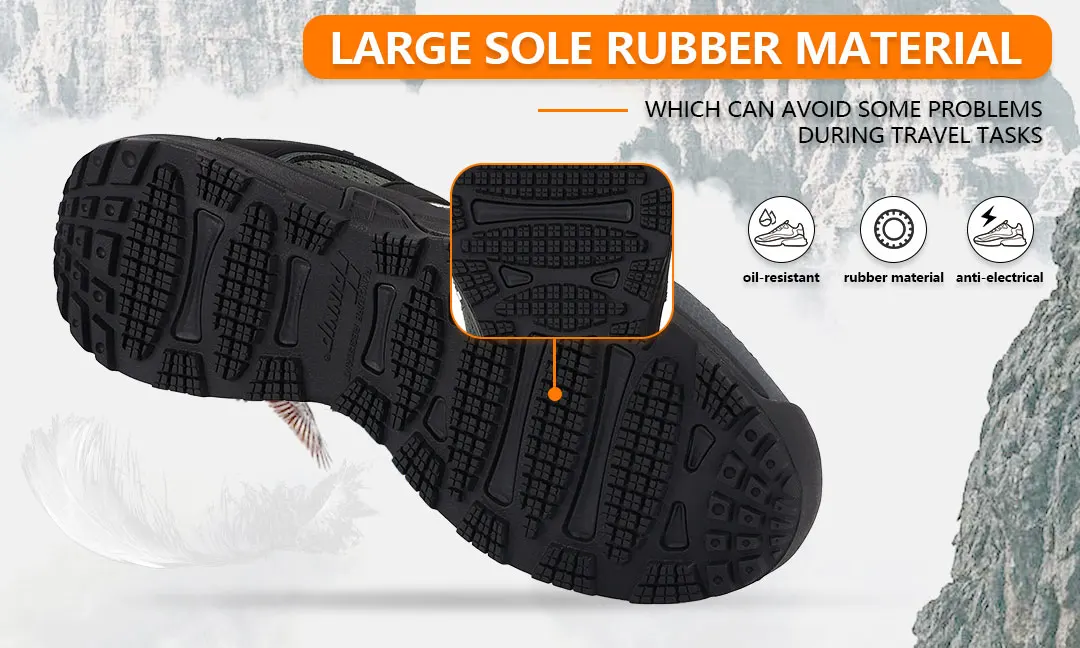 Pinnip New Style Construction Working Boots Protective Safety Shoes with EVA Insole for Men Work