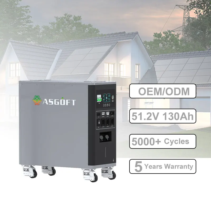 Asgoft all in one renewable household and outdoor lifepo4 lithium ion battery system companies home storage energy