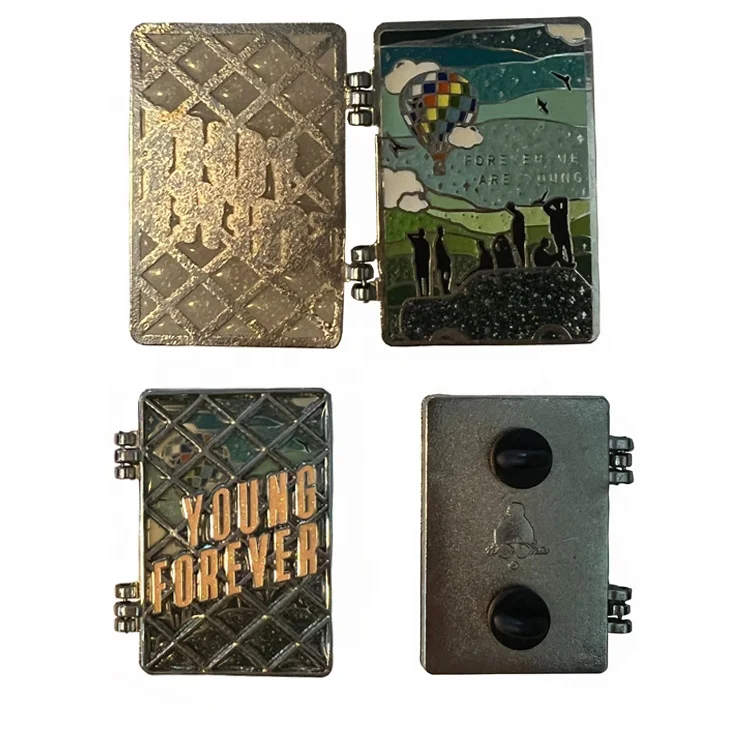 Top Selling Wholesale Design Custom Flip house scenery shells Enamel Pin The telescoping camera  Custom hard Enamel Pins