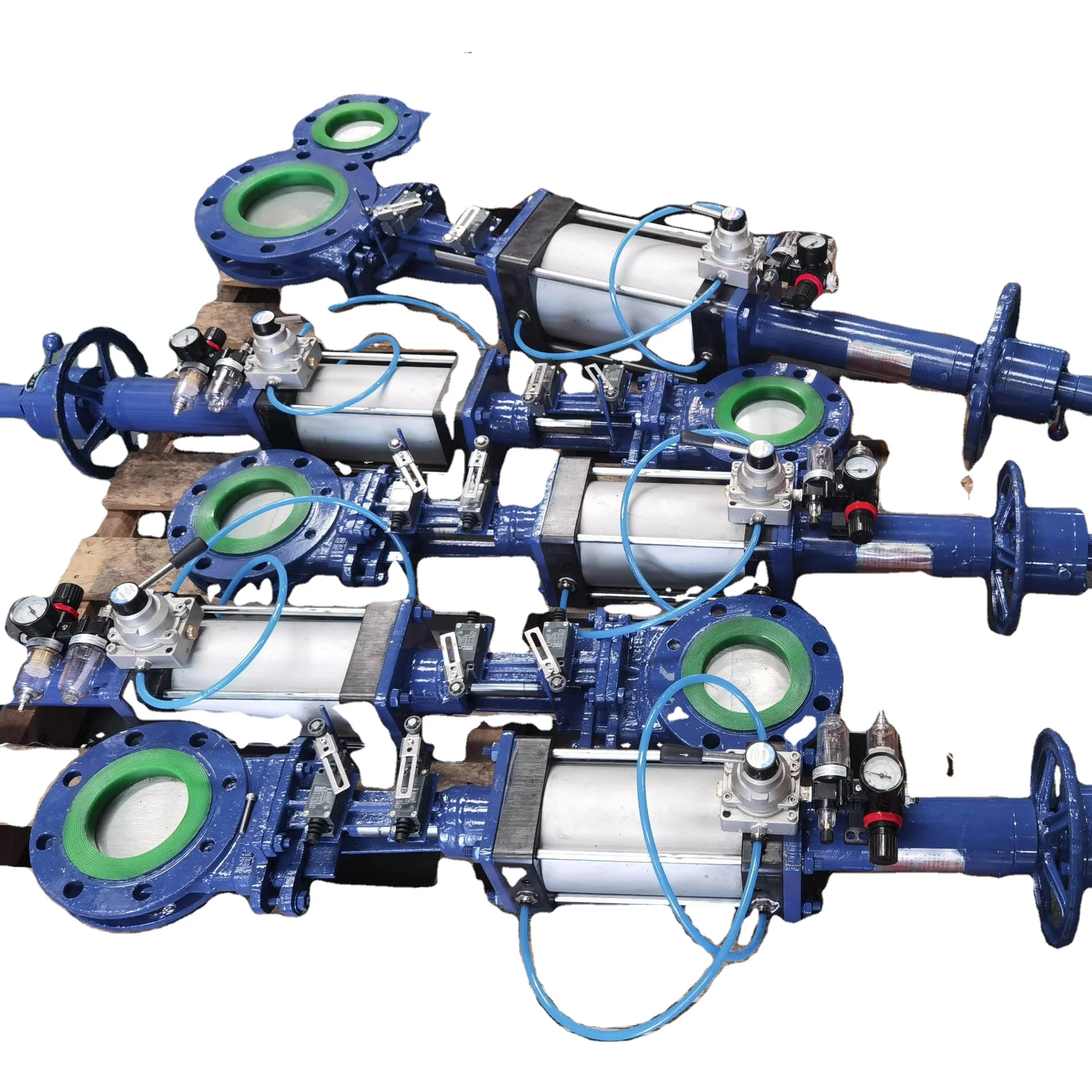 pneumatic control valve 3-20 inch Double Flanged  Pneumatic Knife Gate Valve