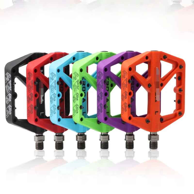 Wholesales Ultralight Flat MTB Pedals Nylon Bicycle Mountain Bike Platform Pedals Cycling Pedals for Bicycle