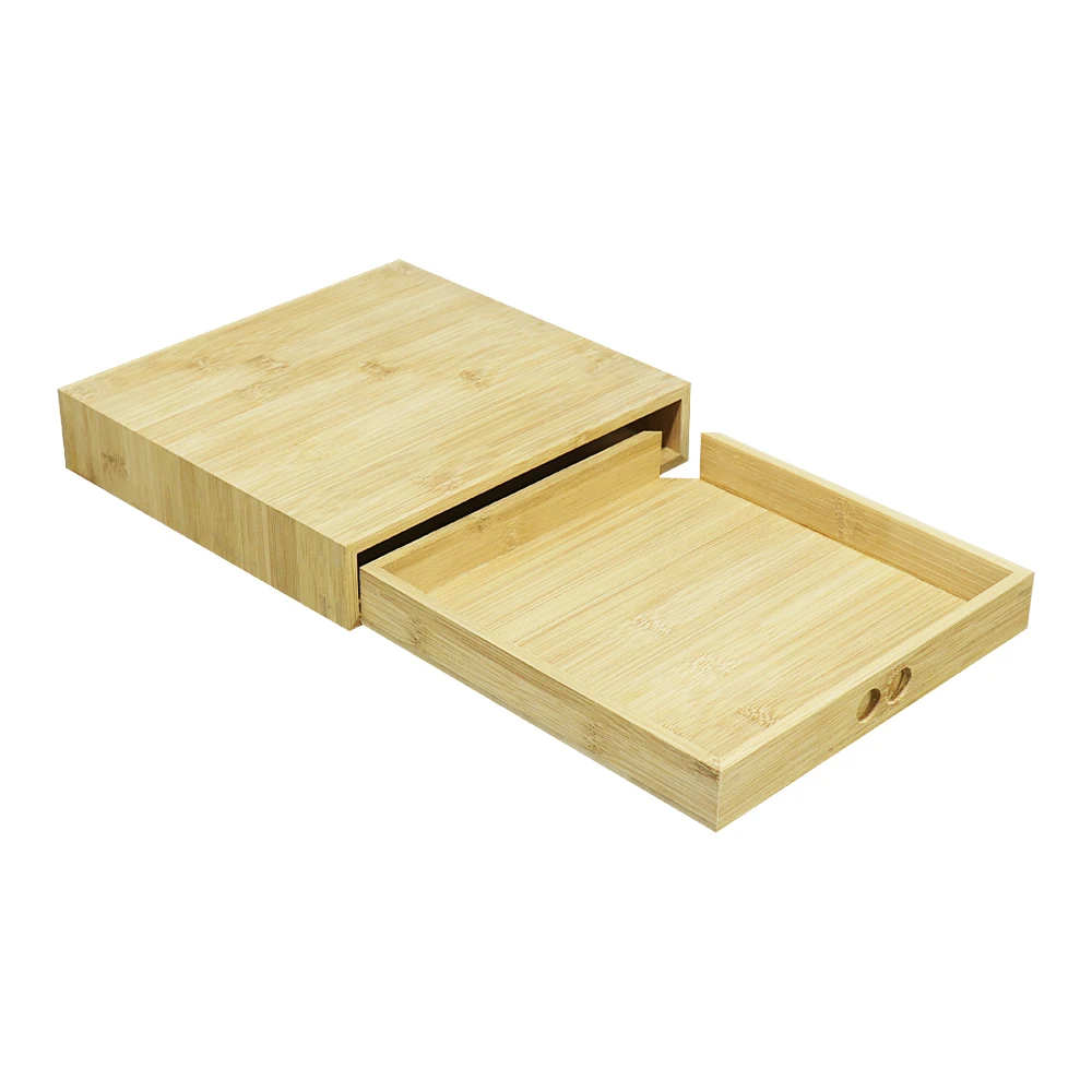 Custom Unfinished bamboo box Wholesale Rectangle Solid wood storage box Bamboo and wooden gift box