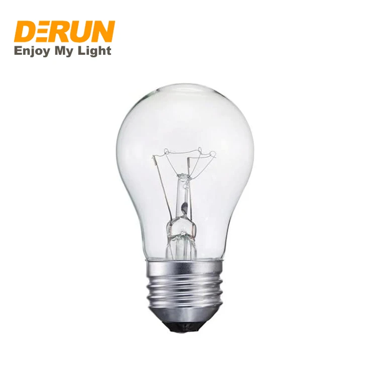 Tungsten Filament Incandescent Bulb 220V A15 25W 40W Appliance Clear Light 40w E27 B22 Base 2700K Lamp Incandescent Light Bulb