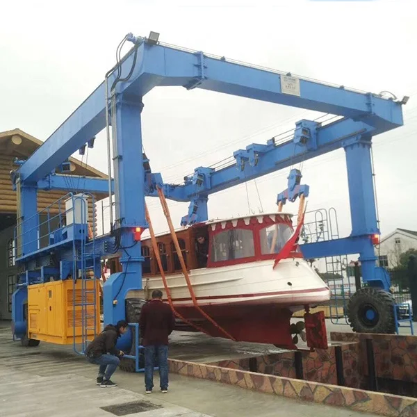 Marine travel lift boat lifting cranes 500 ton 80 ton 45.5 ton mobile boat hoist travel lift price