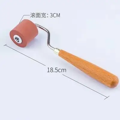 Keep Smiling Polymer Acrylic Clay Rolling Pin Polymer Clay Stamping Tool With Wooden Hand