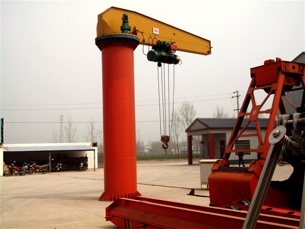 Single boom swivel lifting jib crane