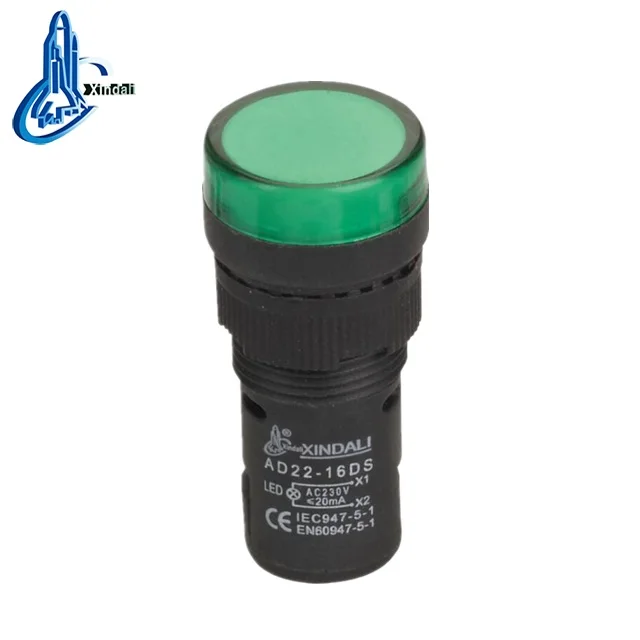 High quality 16mm 12V 24V 110V 220V 380V AD16-16C Panel Mount Signal Power Led Indicator Light Blue Pilot Lamp AC DC