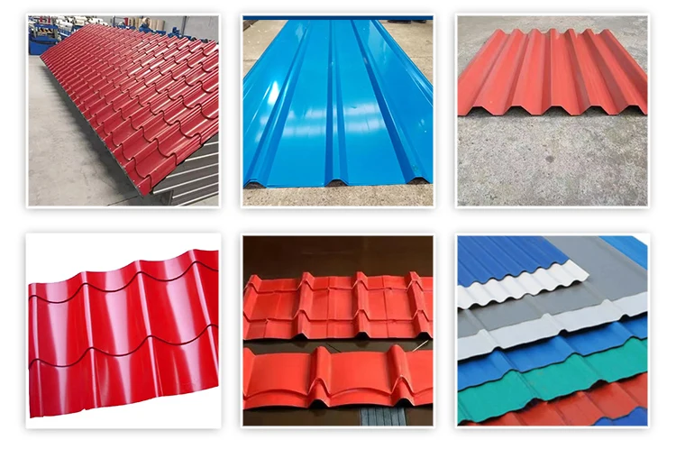 color steel galvanized metal aluminum glazed trapezoidal corrugated roofing sheet roof tile wall panel roll forming machine