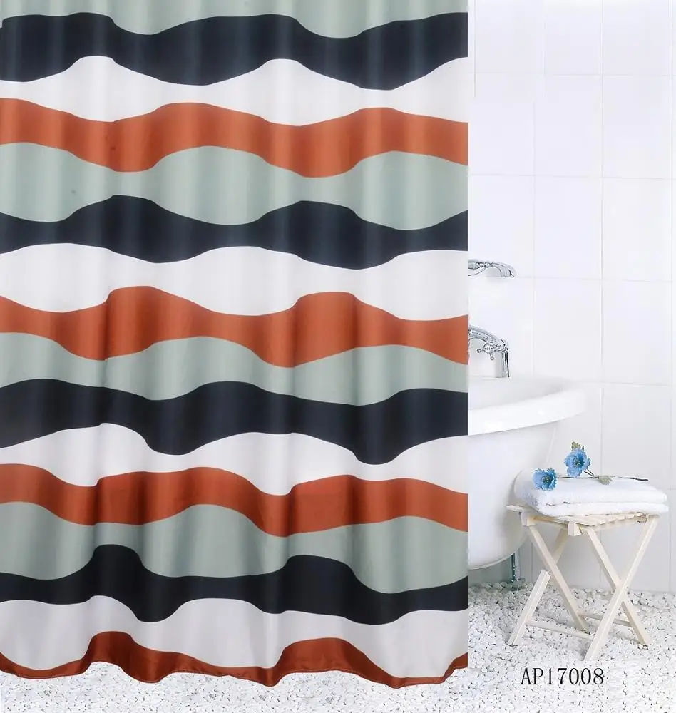 Top Quality Custom Printed Hoom Curtain Textile Dressing Decorative Polyester European Luxury Shower Curtain