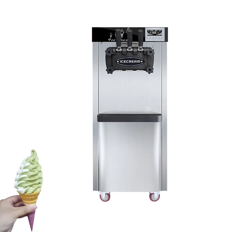 New and hot hard heavy automatic ice cream makers with pre-cooling  system 3 flavors commercial ice cream machine