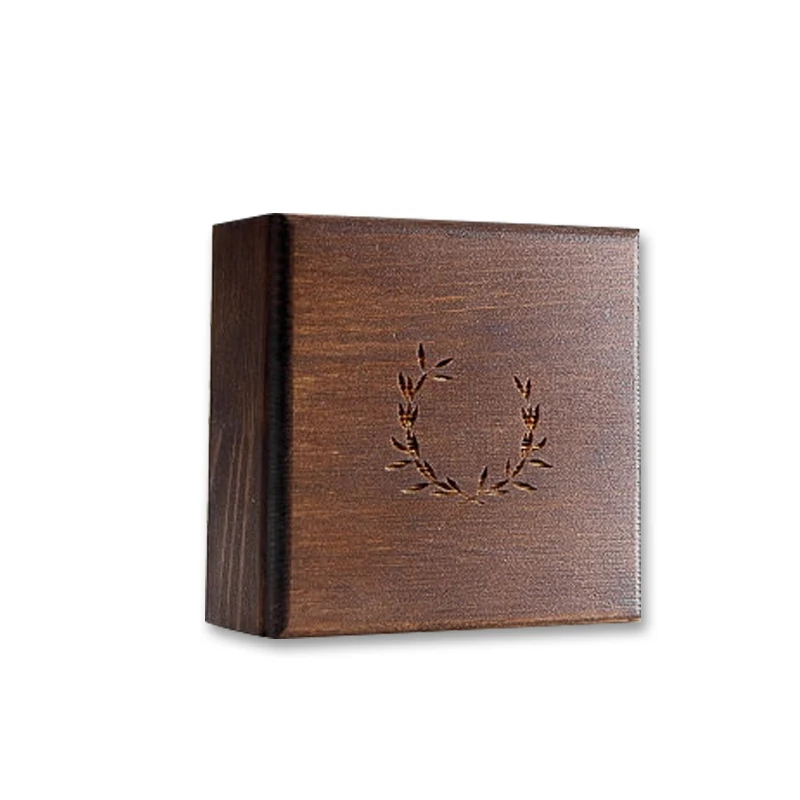 High Quality Customized Logo Walnut Wooden USB Flash Drive Gift Box