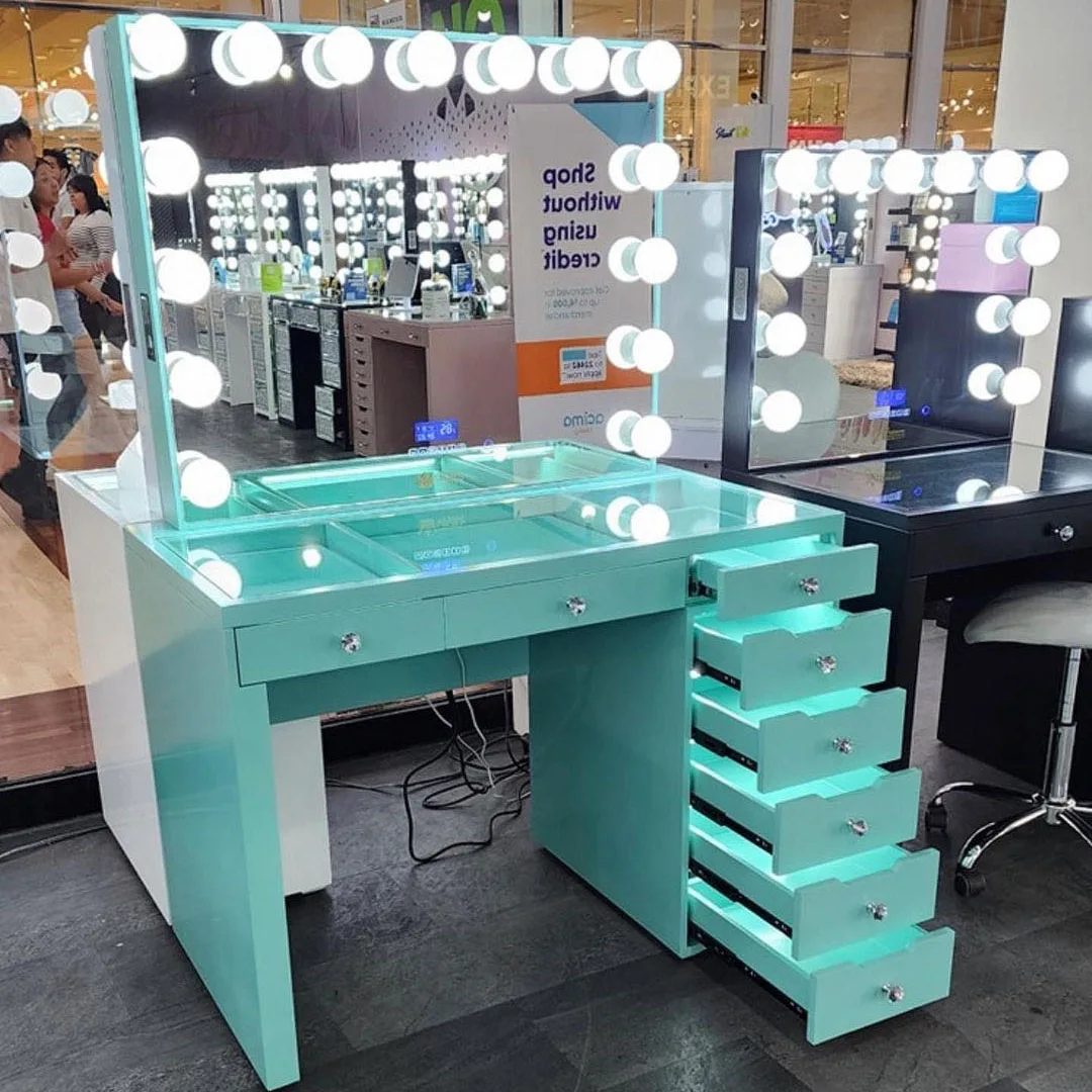 colorful Storage bucket cabinet integrated Italian bedroom dressing table beauty special makeup table