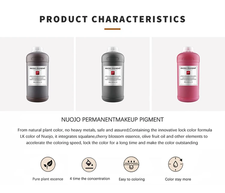 Nuojo Picosecond Pmu Pigment Ink New Fancy Private Label Eyeliner Tattoo Machine Mast Liquid pigment permablend