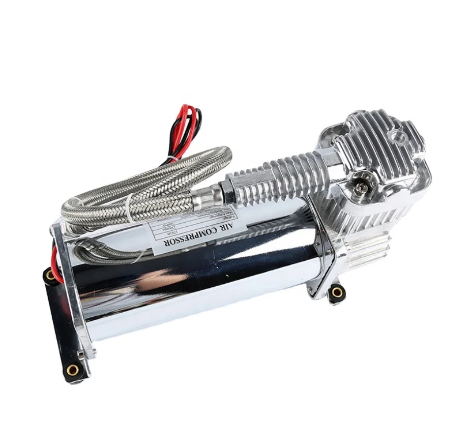 Durable piston pressure gauge 3/8 threads air pump 4x4 suspended compressor air horn portable air pump