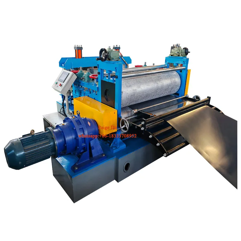 Metal embossing panel embossed sheet roll forming machine and auto shearing to length