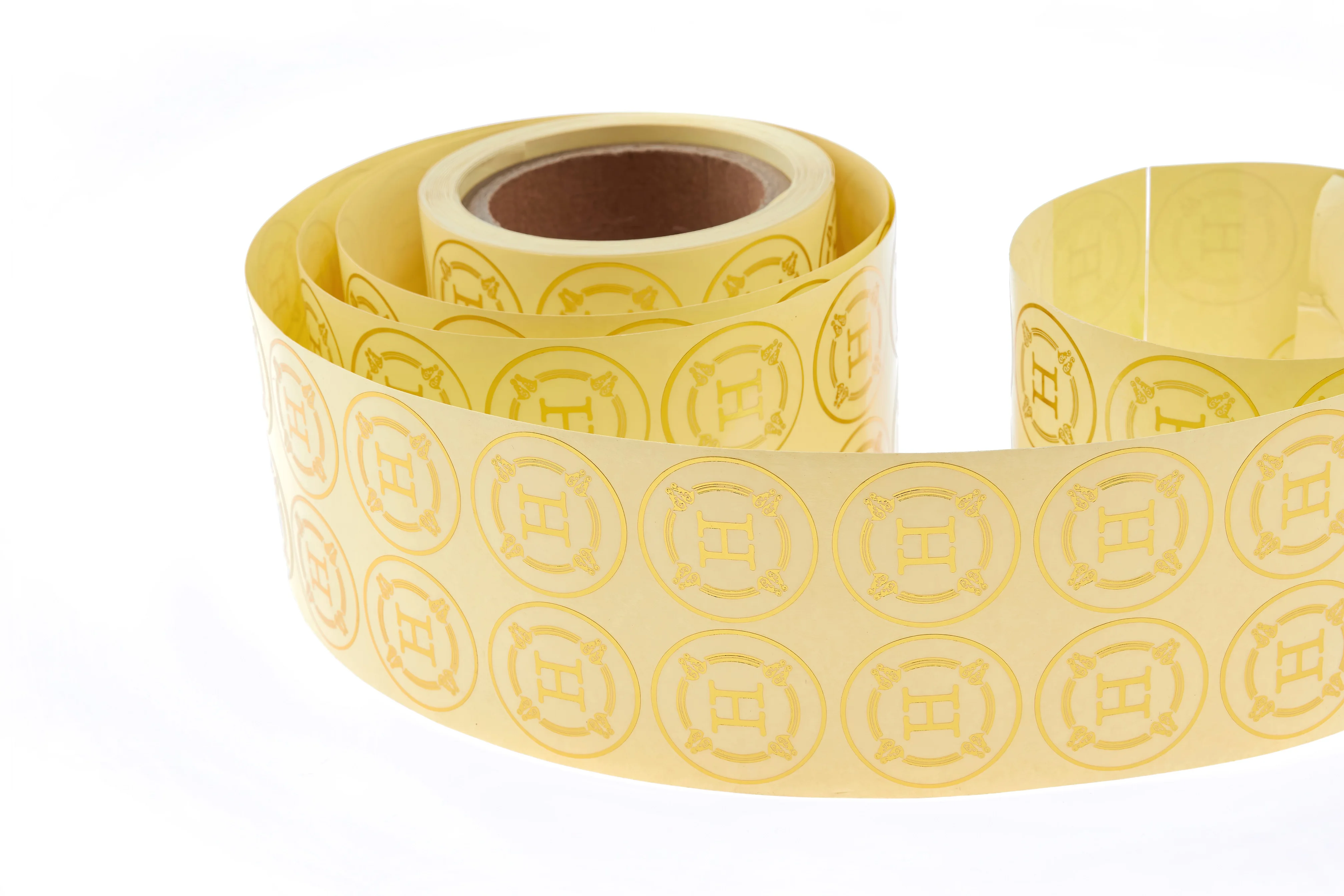 Recycle Roll Paper Sticker Custom  logo printing  paper sticker label for food package box / cosmetic bottle sticker