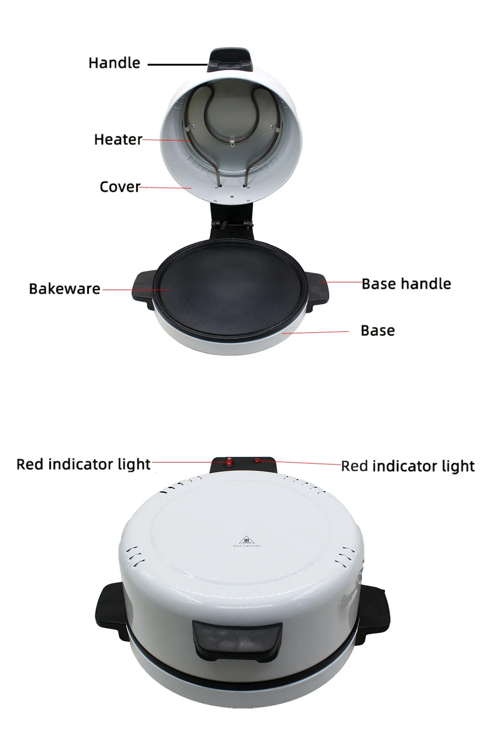 Hot Selling Electric Pizza Oven Sandwich Maker Home Car Kitchen Use French Langua Temperature Control Middle Eastern Baking