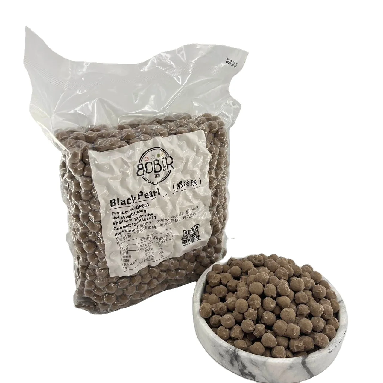 900g Regular Cook Black Boba Tapioca Pearls for Bubble Tea Milk Tea Ingredients