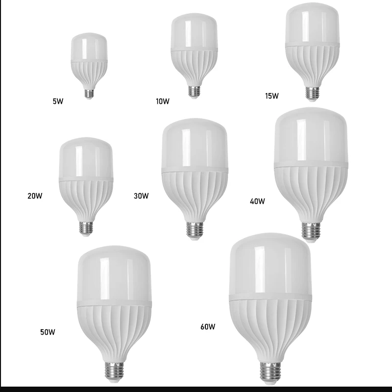 30 Вт PBT корпус + PP крышка Алюминиевая СВЕТОДИОДНАЯ лампа T