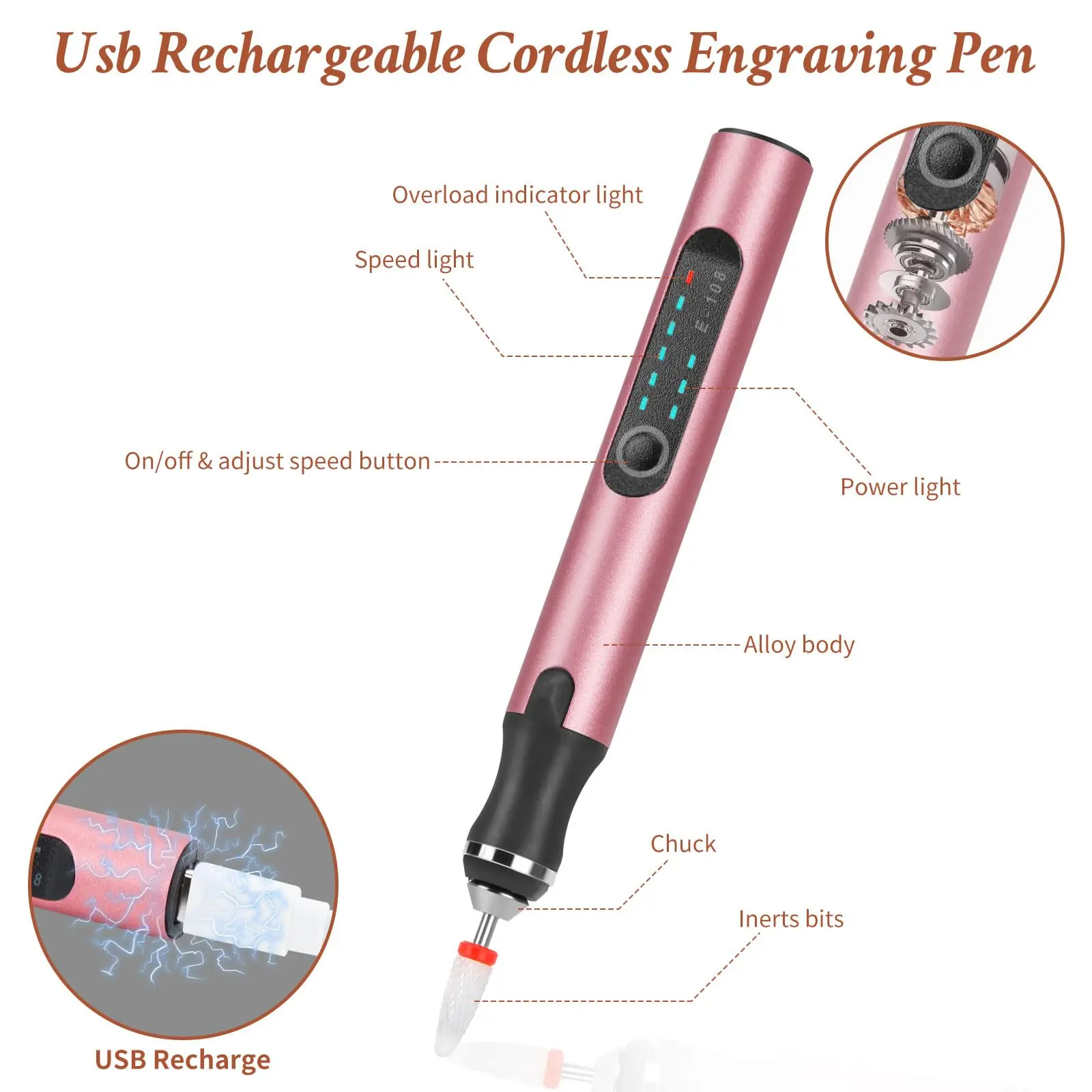 F.EASY.D Hand Tools Carving Machine Portable Electric Engraving Pen Lettering For Metal Wood Glass Plastic