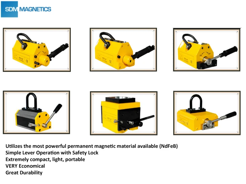 18 Years Experience 7000kg 3 Times Safety Factor Permanent Heavy Duty Magnets for Lifting