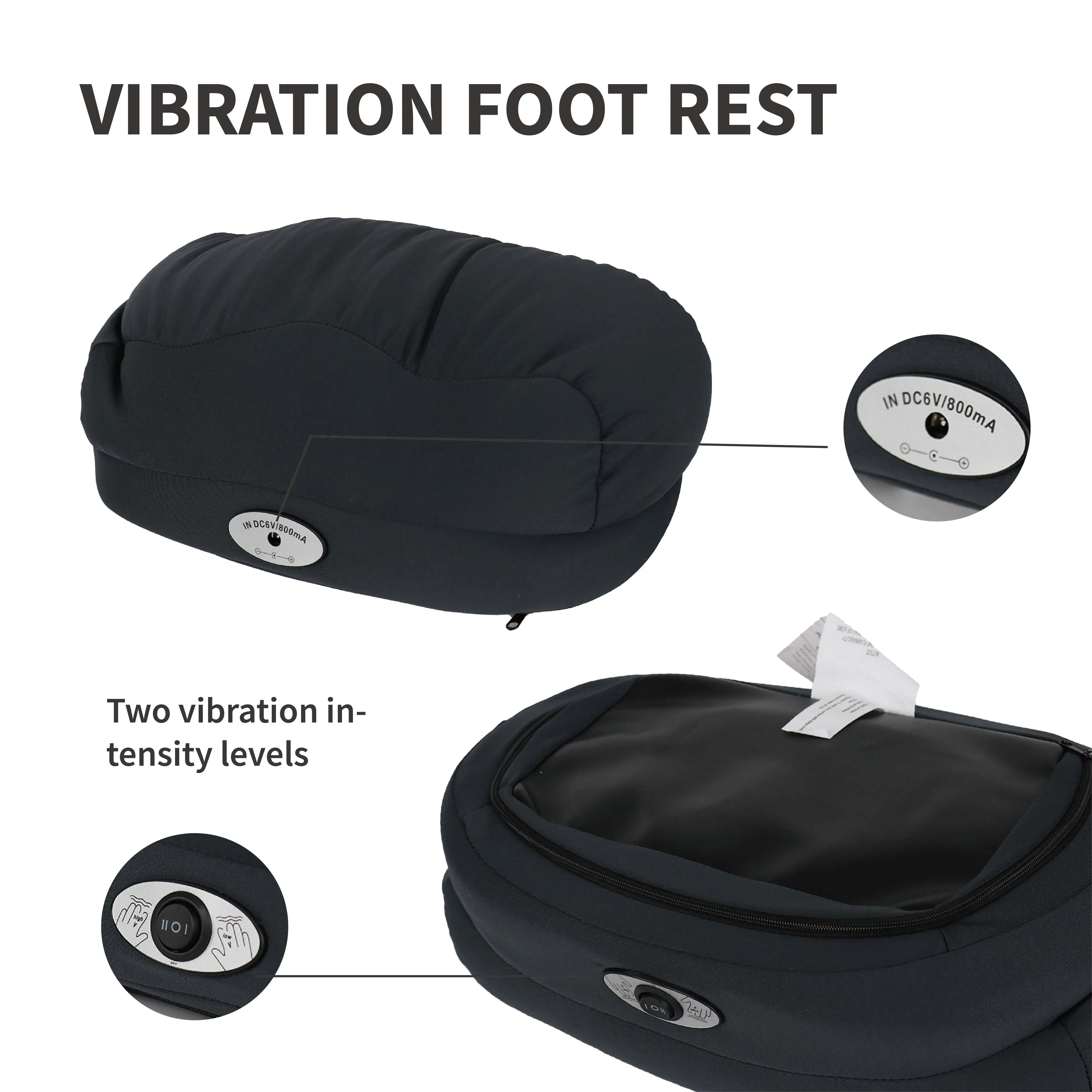 Wholesale Adjustable Ergonomic Office Under Desk Vibration Foot Rest Cushion