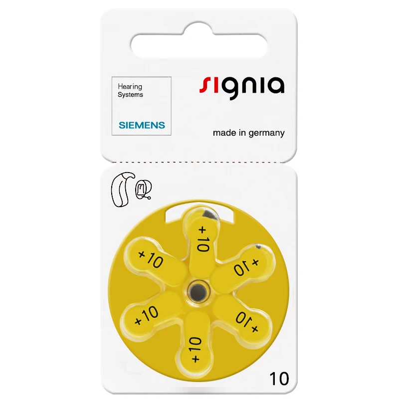 The number one selling hearing aid battery in its class Signia, available in a variety of sizes Supports multiple models