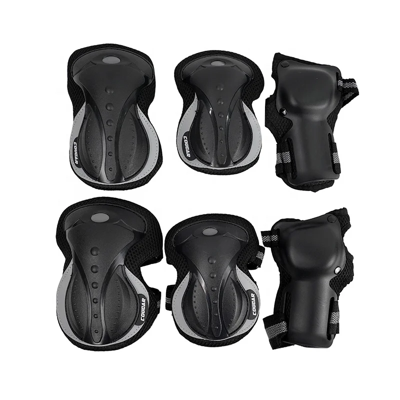 COUGAR Adult Knee Pads Elbow Pads Wrist Guards 3 in 1 Protective Gear Set for Inline Roller Skating