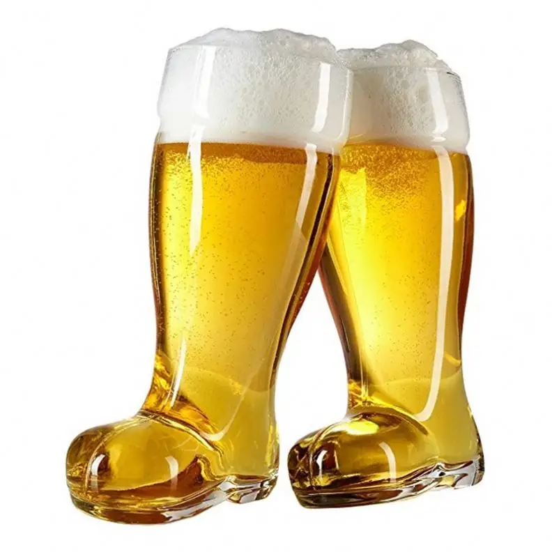 Wholesale 13 Unique Modern Large Tall Huge Giant Jumbo Big Foot Shaped Glass Drinking Cup Shoe Boot Shape Beer Glasses
