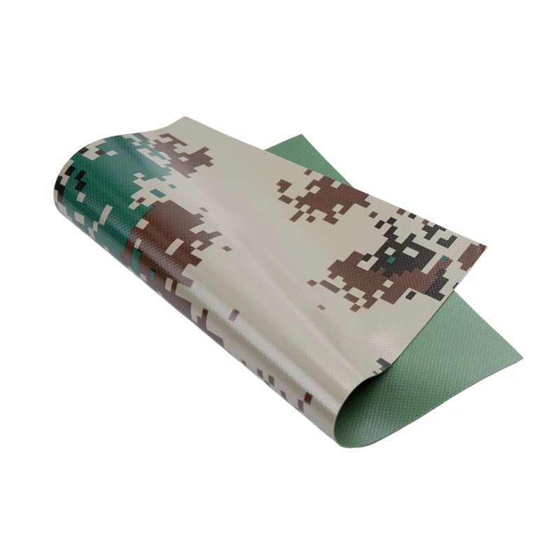 Hanlong 500D Durable Fashion Camouflage Bags Used Camouflage PVC Tarp Coated Polyester Fabric