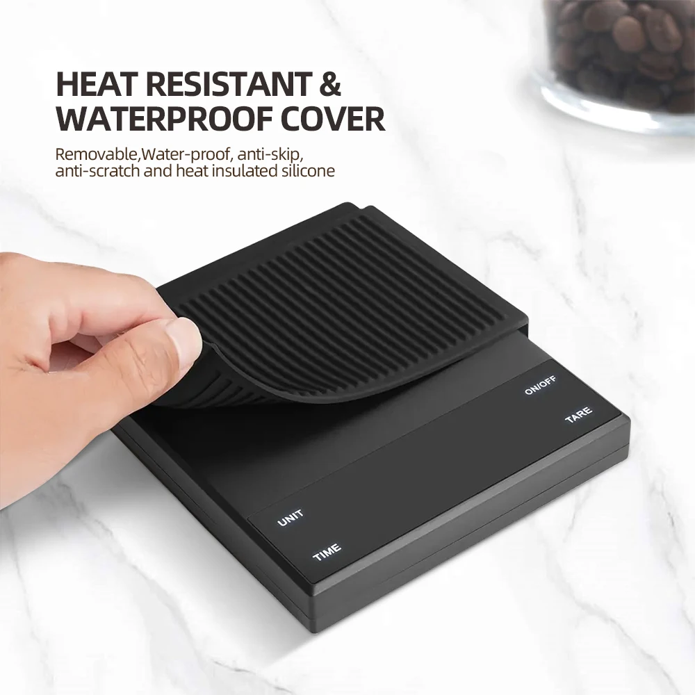 Profesional High-precision led display digital bean weighing grinder drip espresso scale coffee scale with timer