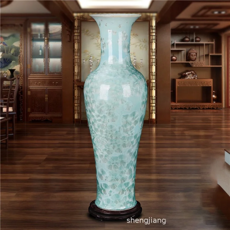 Роскошная большая фарфоровая напольная ваза Jingdezhen из