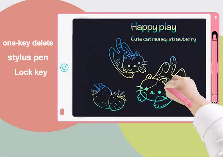 Colorful Screen Doodle Board Pad Electronic Drawing Handwriting 10 inch LCD Writing Tablet For Children Kids