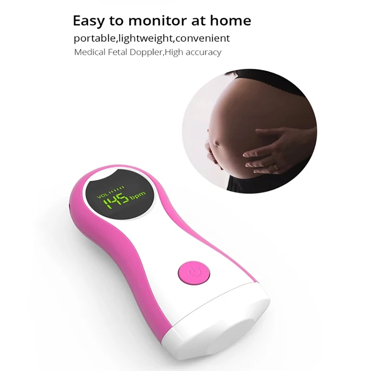 Factory ManufacturingLCD Display Fetal Doppler Rate Baby Heart Beat Doppler Fetal Monitor